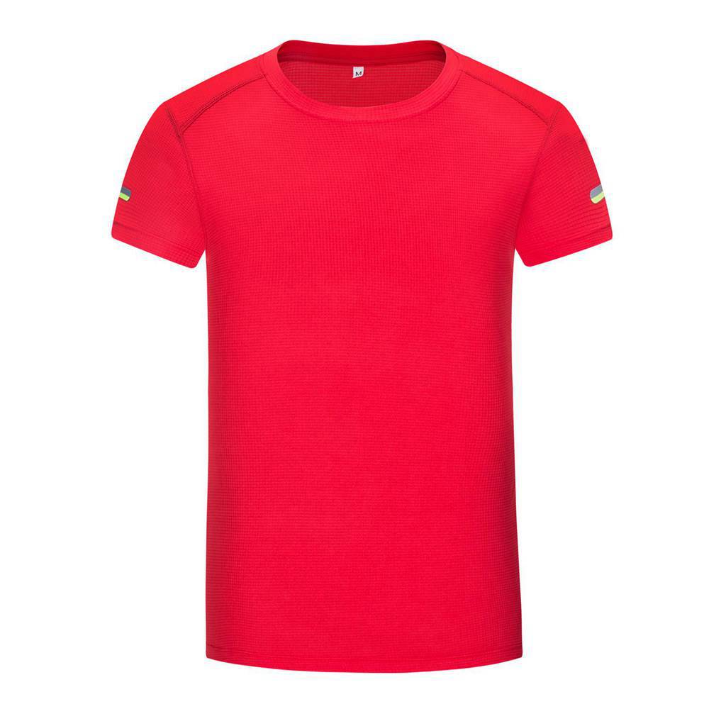 男装 2020新款春夏季潮流时尚运动红色圆领短袖T恤