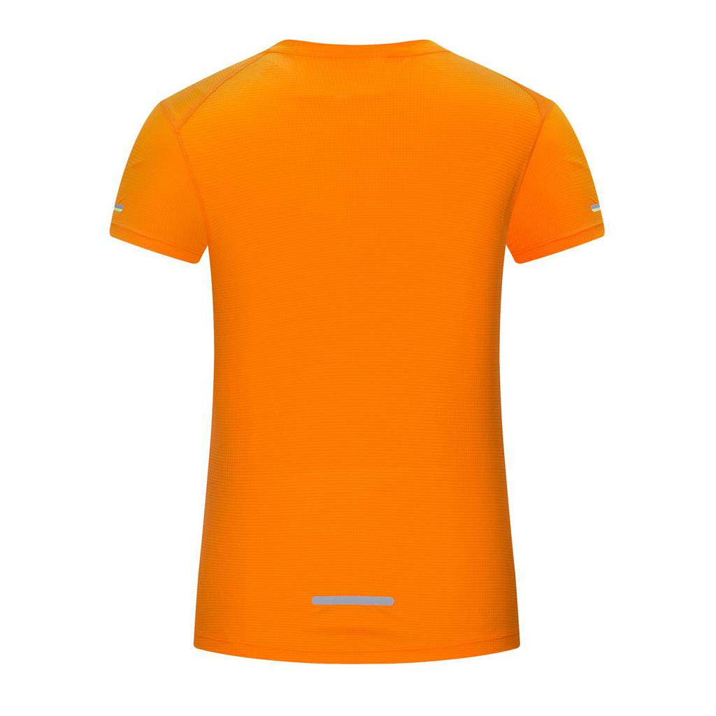 女装 2020新款春夏季潮流时尚运动橘色圆领短袖T恤