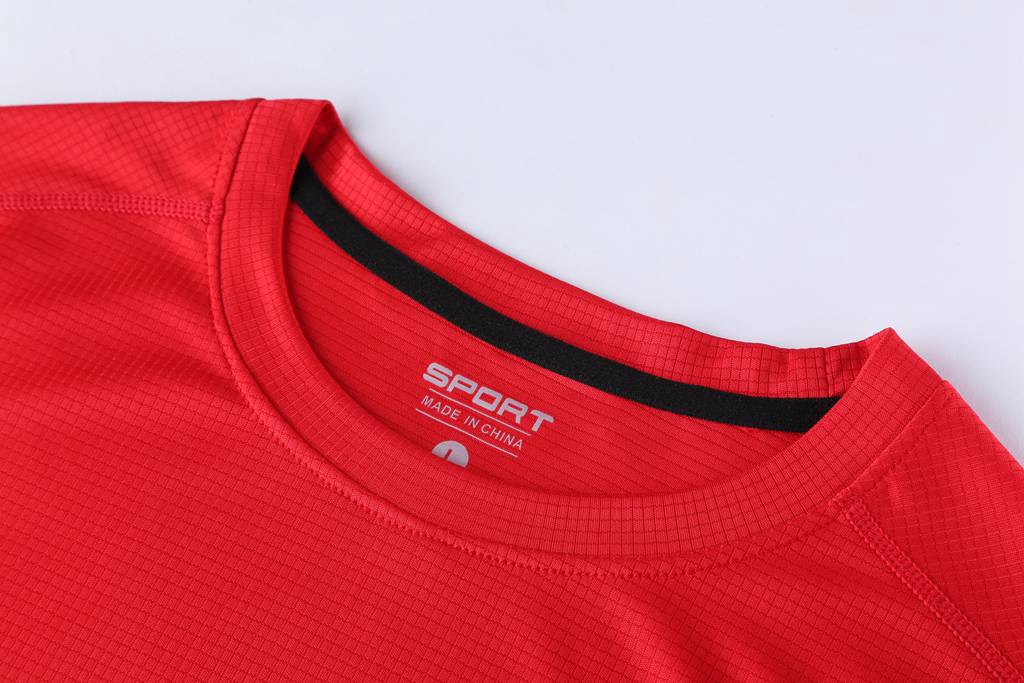 男士2020新款多色时尚休闲T恤  红色3D细节