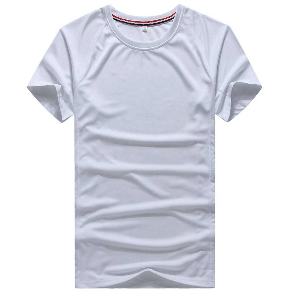 春夏折扣新品短袖T恤修身圆领套头上衣-平铺效果图