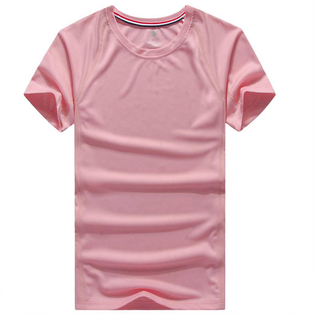 春夏折扣新品短袖T恤修身圆领套头上衣-平铺效果图