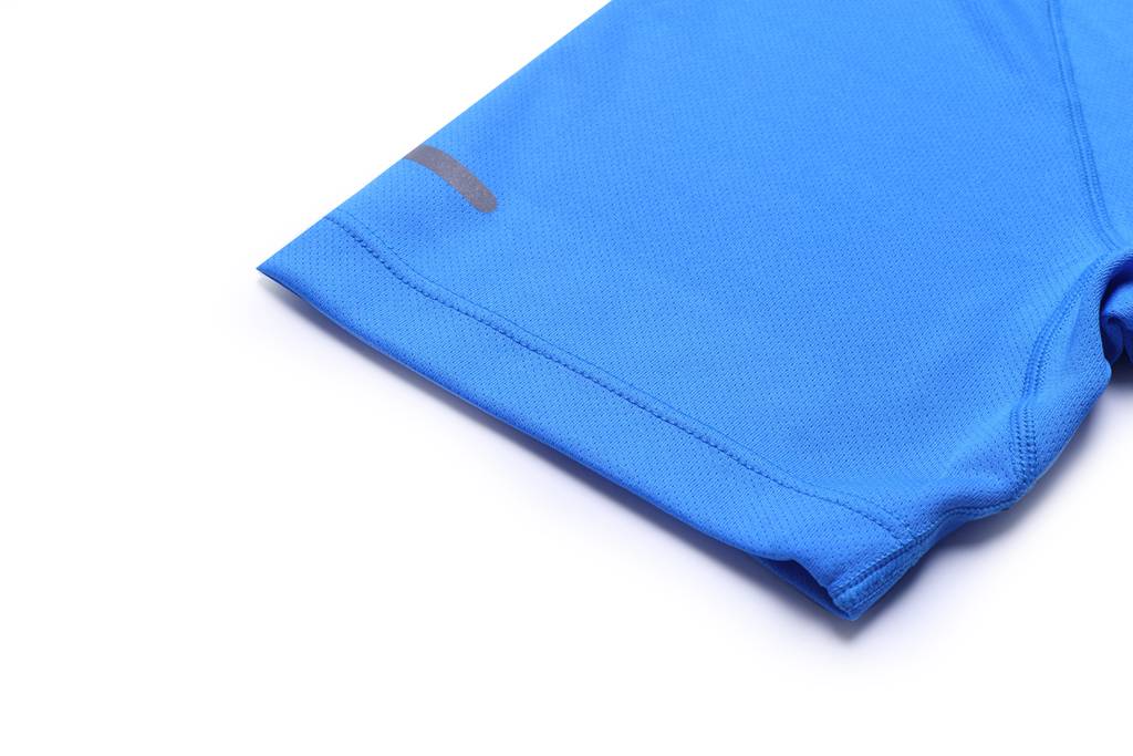 情侣T恤  运动内搭潮T恤定做 蓝色细节图