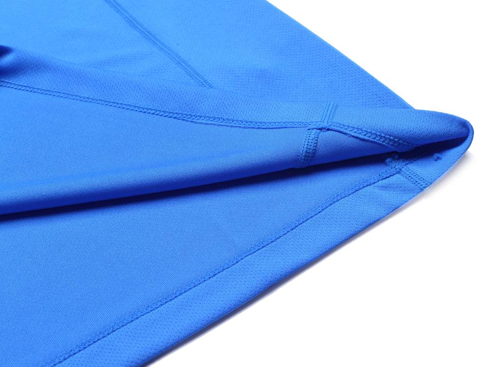 情侣T恤  运动内搭潮T恤定做 蓝色细节图