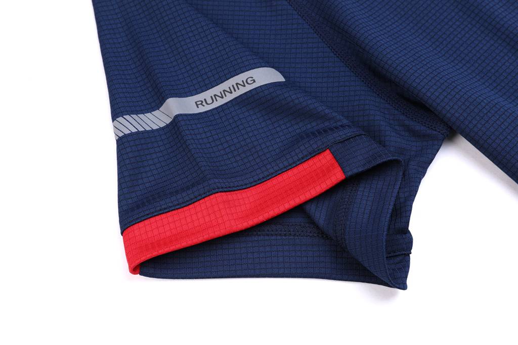 夏季透气速干新品 舒适短袖圆领T恤衫运动服健身短T 藏青色细节