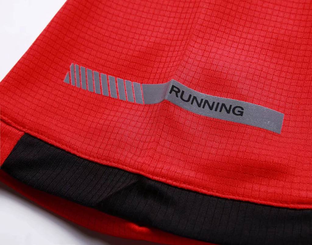 夏季透气速干新品 舒适短袖圆领T恤衫运动服健身短T 红色细节